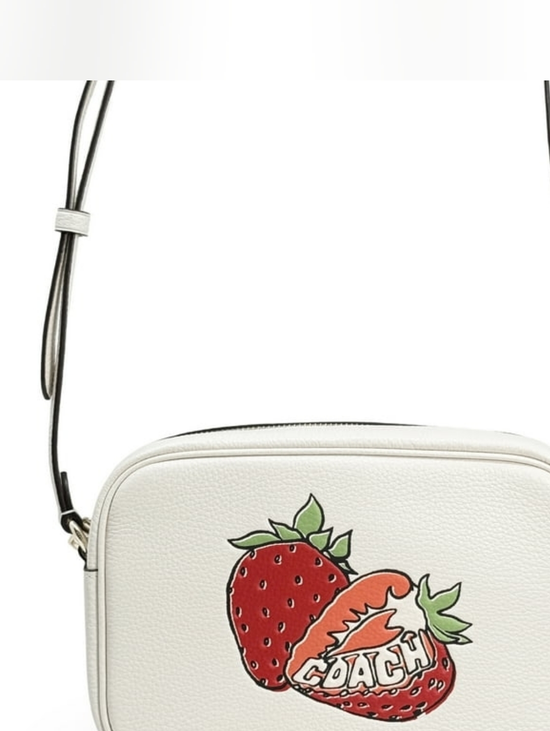 Coach Women's Jamie Camera Crossbody Bag With Strawberry Print (Chalk Multi)